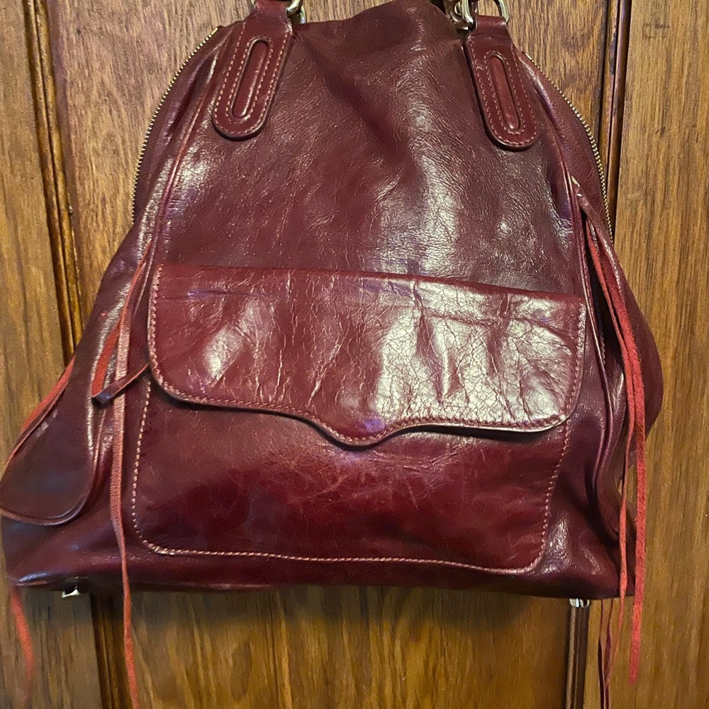 Rebecca minkoff leather purse wine color